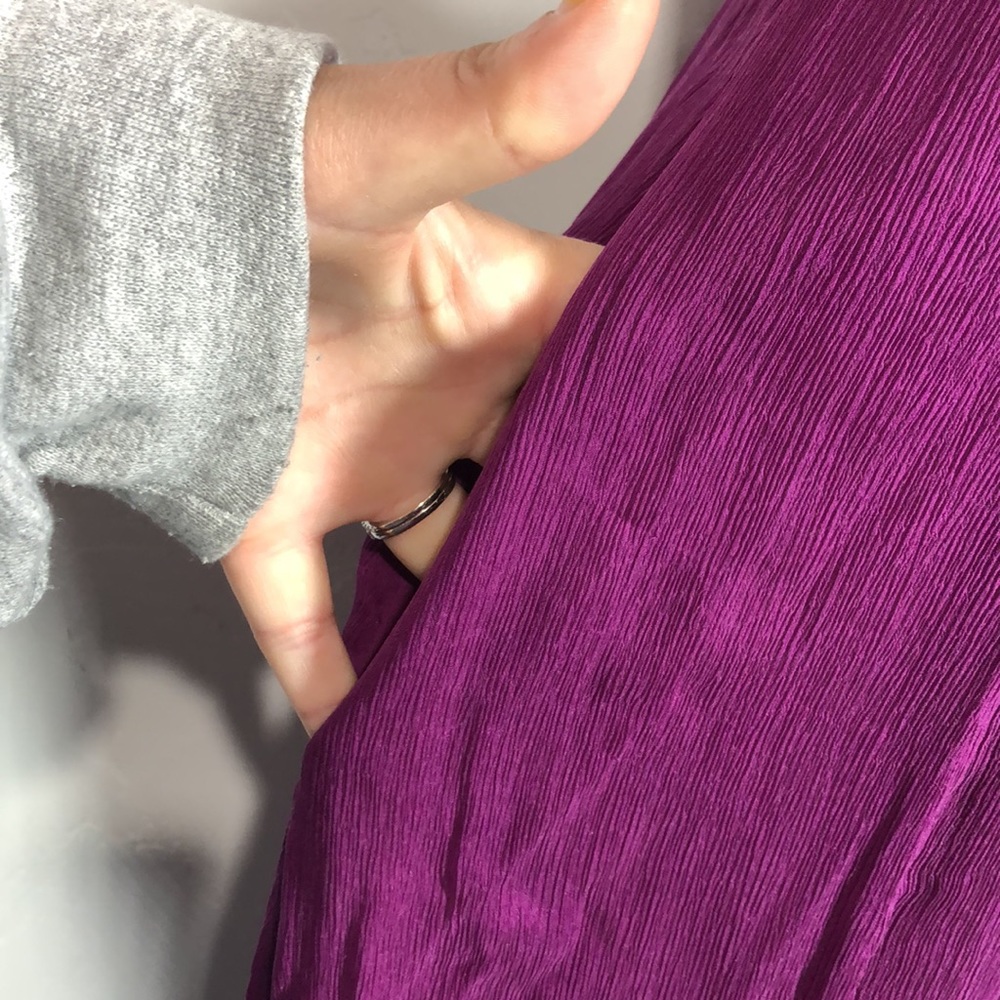 J.Crew purple long silk gown size 4 - Picture 7 of 11